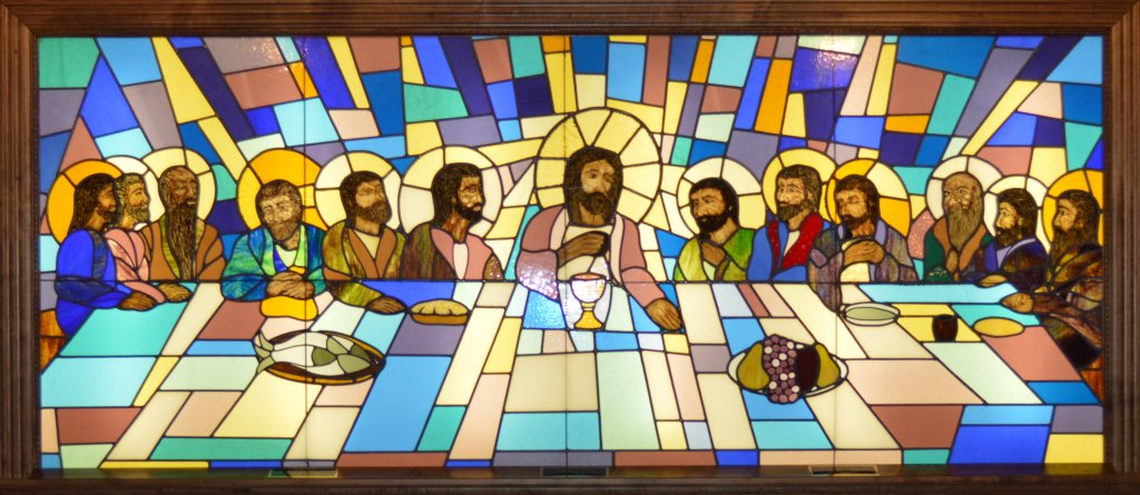 Last Supper stained glass